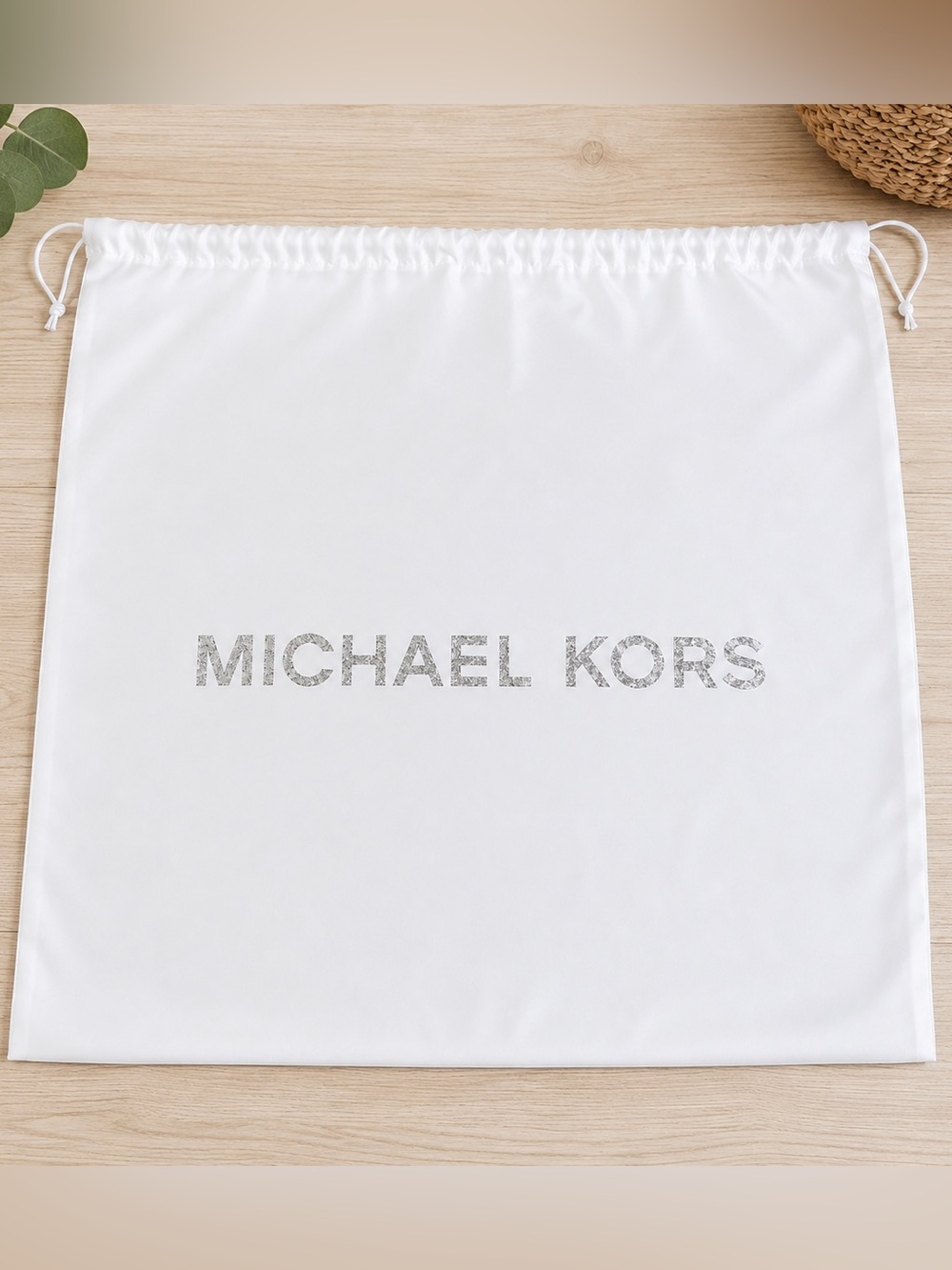 Michael Kors Large Dust Bag 21.5” Drawstring Handbag Purse Storage Bag White